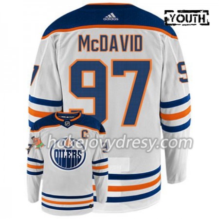 Dětské Hokejový Dres Edmonton Oilers Connor McDavid 97 Adidas Bílá Authentic